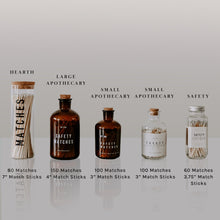 Load image into Gallery viewer, White Tip Medium Amber Apothecary Safety Matches - 100 Count, 3" by Sweet Water Decor