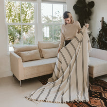 Load image into Gallery viewer, Kate Turkish Blanket - Two Stripe by Sweet Water Decor