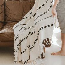 Load image into Gallery viewer, Kate Turkish Blanket - Two Stripe by Sweet Water Decor