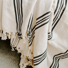 Load image into Gallery viewer, Henley Turkish Blanket - Four Stripe by Sweet Water Decor