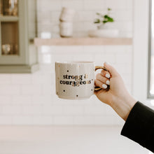Load image into Gallery viewer, Strong and Courageous 17oz. Tile Coffee Mug by Sweet Water Decor