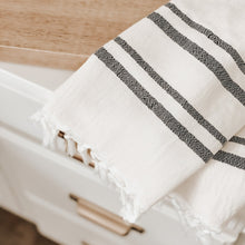 Load image into Gallery viewer, Haley Turkish Cotton + Bamboo Hand Towel - Two Stripe by Sweet Water Decor