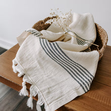 Load image into Gallery viewer, Turkish Cotton + Bamboo Hand Towel - Multi Stripes by Sweet Water Decor