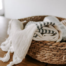 Load image into Gallery viewer, Turkish Cotton + Bamboo Hand Towel - Multi Stripes by Sweet Water Decor