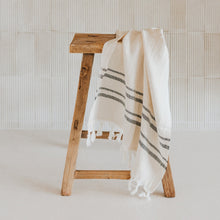 Load image into Gallery viewer, Haley Turkish Cotton + Bamboo Hand Towel - Two Stripe by Sweet Water Decor