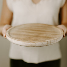 Load image into Gallery viewer, Large Rustic Round Wood Tray by Sweet Water Decor