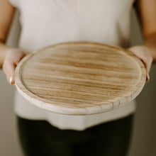 Load image into Gallery viewer, Large Rustic Round Wood Tray by Sweet Water Decor