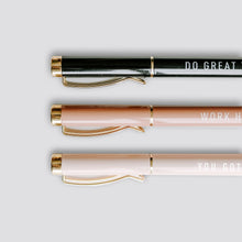 Load image into Gallery viewer, Motivational Metal Pen Set by Sweet Water Decor