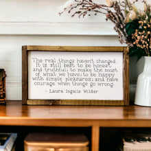 Load image into Gallery viewer, 'The Real Things' LIW Wood Framed Sign