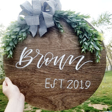 Load image into Gallery viewer, Customizable Family Name/Established Sign