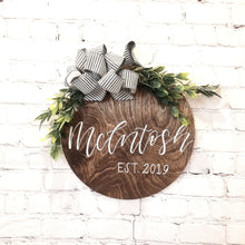 Load image into Gallery viewer, Customizable Family Name/Established Sign