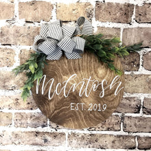 Load image into Gallery viewer, Customizable Family Name/Established Sign