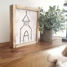 Load image into Gallery viewer, Rustic Church Sign