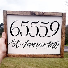Load image into Gallery viewer, Customizable Zip Code Sign