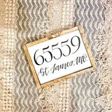 Load image into Gallery viewer, Customizable Zip Code Sign