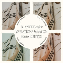 Load image into Gallery viewer, Henley Turkish Blanket - Four Stripe by Sweet Water Decor
