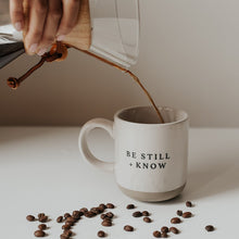 Load image into Gallery viewer, Be Still and Know 14oz. Stoneware Coffee Mug by Sweet Water Decor
