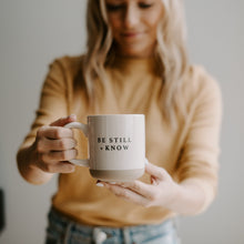 Load image into Gallery viewer, Be Still and Know 14oz. Stoneware Coffee Mug by Sweet Water Decor
