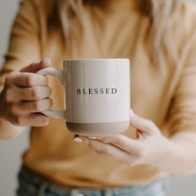 Load image into Gallery viewer, Blessed 14oz. Stoneware Coffee Mug by Sweet Water Decor
