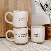 Load image into Gallery viewer, She Believed She Could 14oz. Stoneware Coffee Mug by Sweet Water Decor
