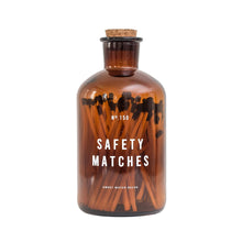 Load image into Gallery viewer, Black Tip Large Amber Apothecary Safety Matches - 150 Count, 4" by Sweet Water Decor
