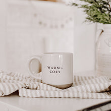 Load image into Gallery viewer, Warm and Cozy 14oz. Stoneware Coffee Mug by Sweet Water Decor
