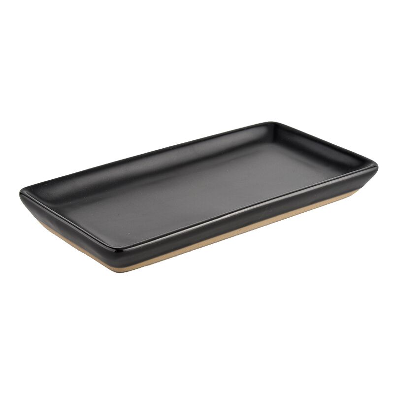 Black Stoneware Tray by Sweet Water Decor