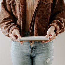 Load image into Gallery viewer, White Stoneware Tray by Sweet Water Decor
