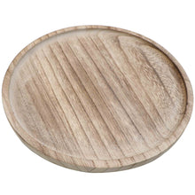 Load image into Gallery viewer, Large Rustic Round Wood Tray by Sweet Water Decor
