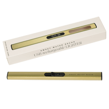 Load image into Gallery viewer, Gold Electric Lighter by Sweet Water Decor
