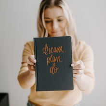 Load image into Gallery viewer, Dream Plan Do Fabric Journal by Sweet Water Decor

