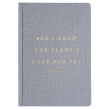 Load image into Gallery viewer, For I Know The Plans I Have For You Fabric Journal by Sweet Water Decor
