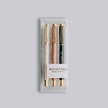 Load image into Gallery viewer, Motivational Metal Pen Set by Sweet Water Decor

