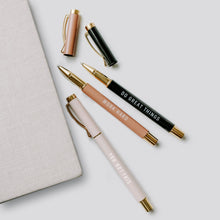 Load image into Gallery viewer, Motivational Metal Pen Set by Sweet Water Decor
