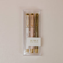 Load image into Gallery viewer, Go For It Metal Pen Set by Sweet Water Decor
