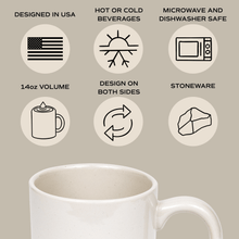 Load image into Gallery viewer, Warm and Cozy 14oz. Stoneware Coffee Mug by Sweet Water Decor
