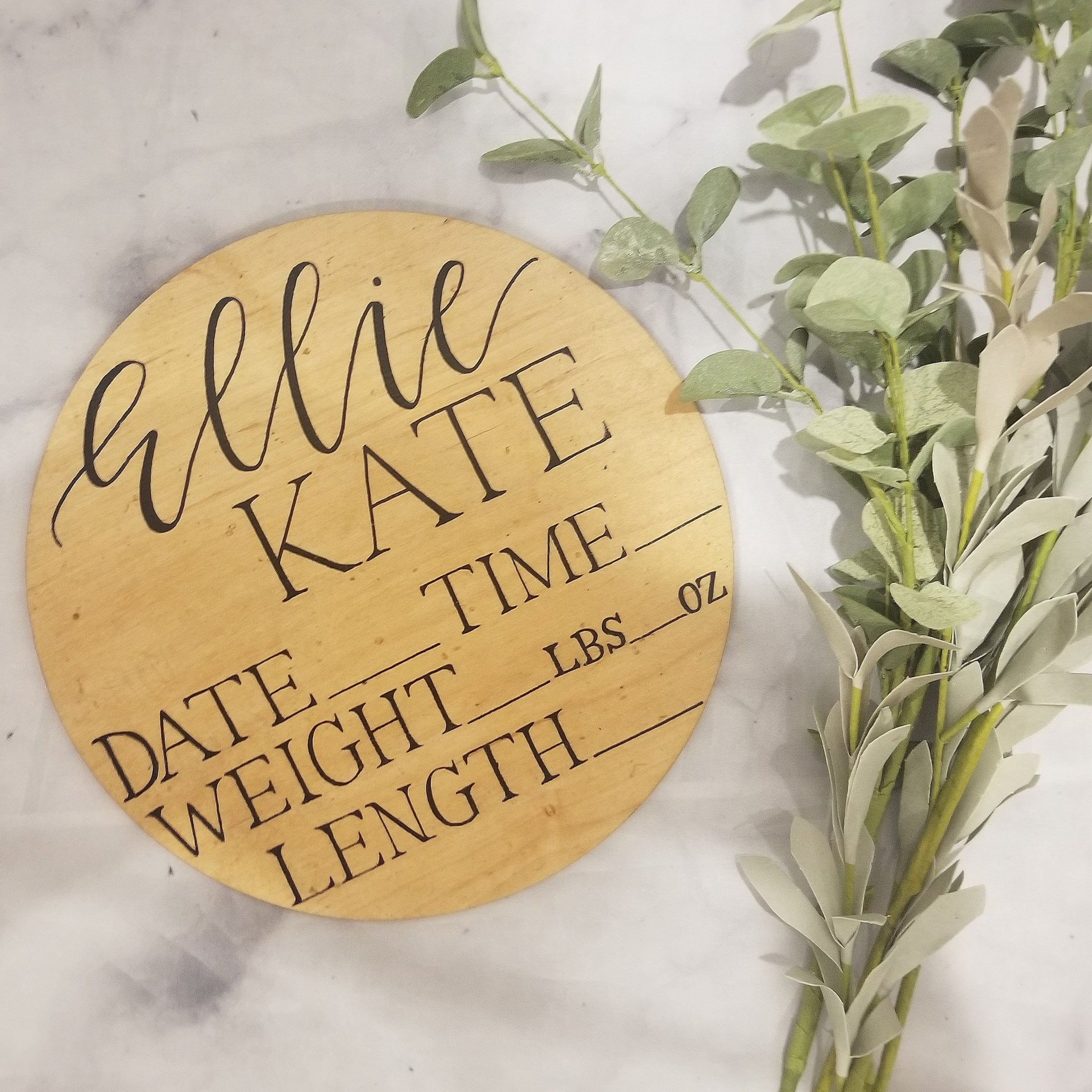 Customizable Baby Arrival Round – Lavender and Lemonade Design Co.