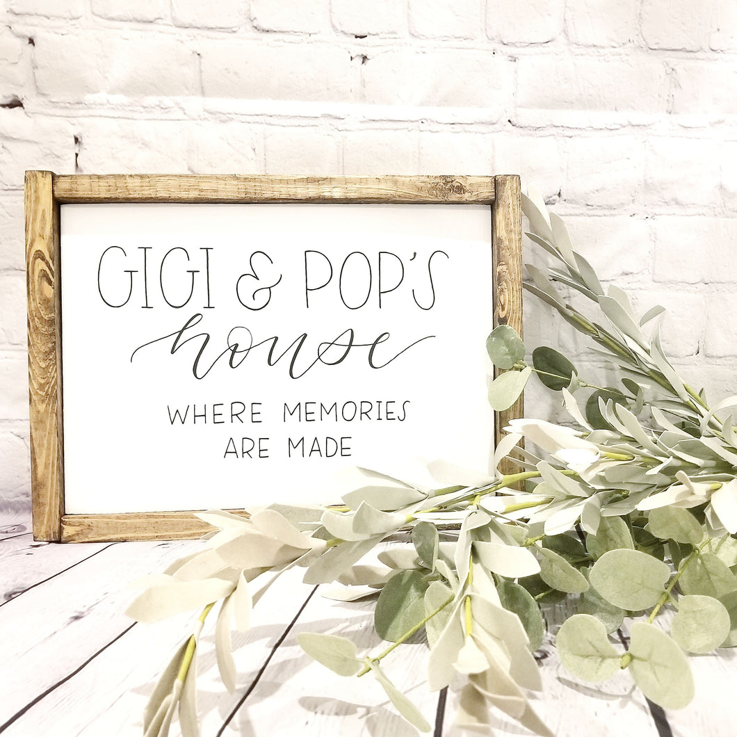 Customizable Grandparents Sign
