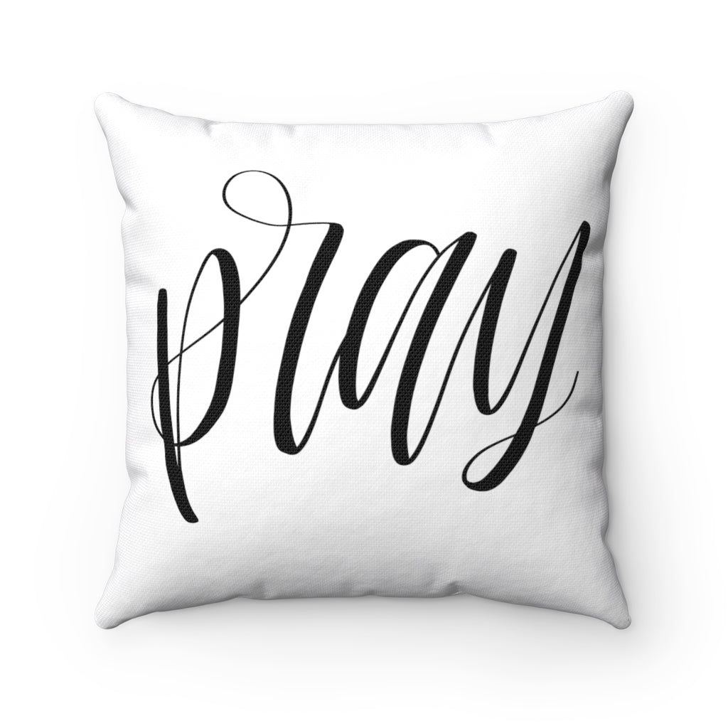 'Pray' Accent Pillow
