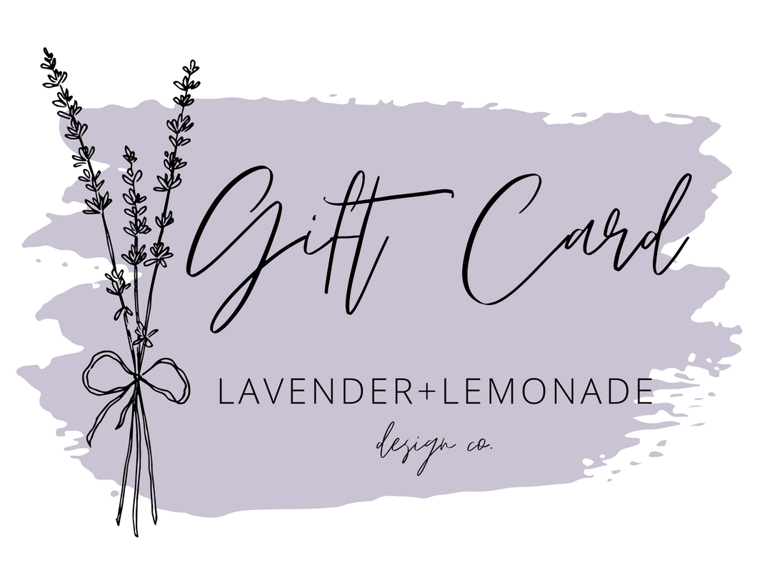 Lavender and Lemonade Digital Gift Card